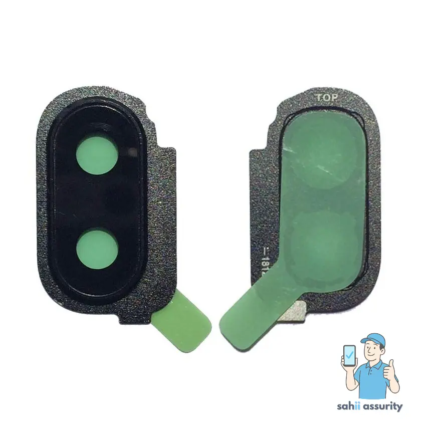 Camera Lens Glass with Frame for Samsung Galaxy M20 Black